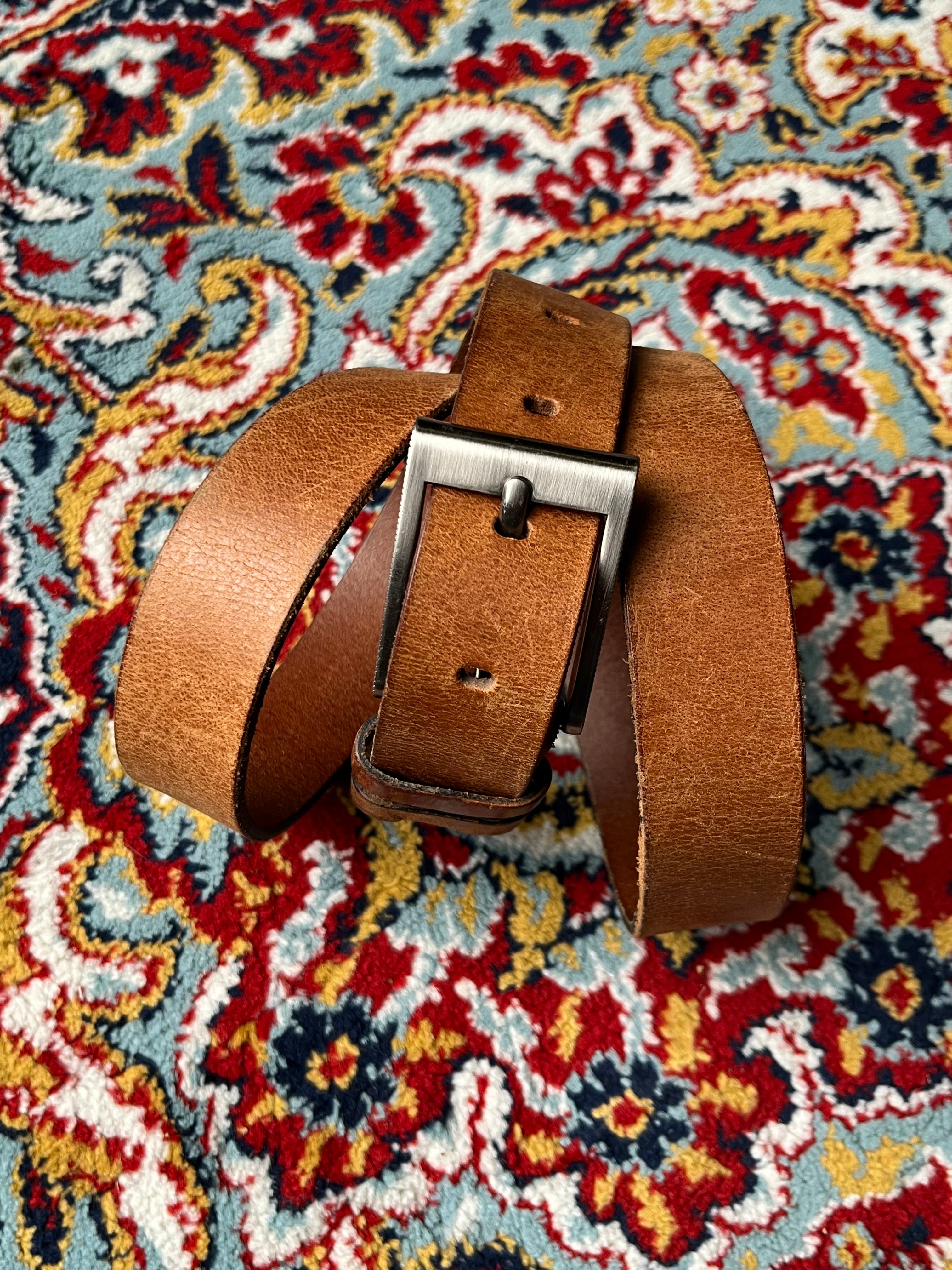 Brown Genuine Leather Belt Veg Tanned Made In India