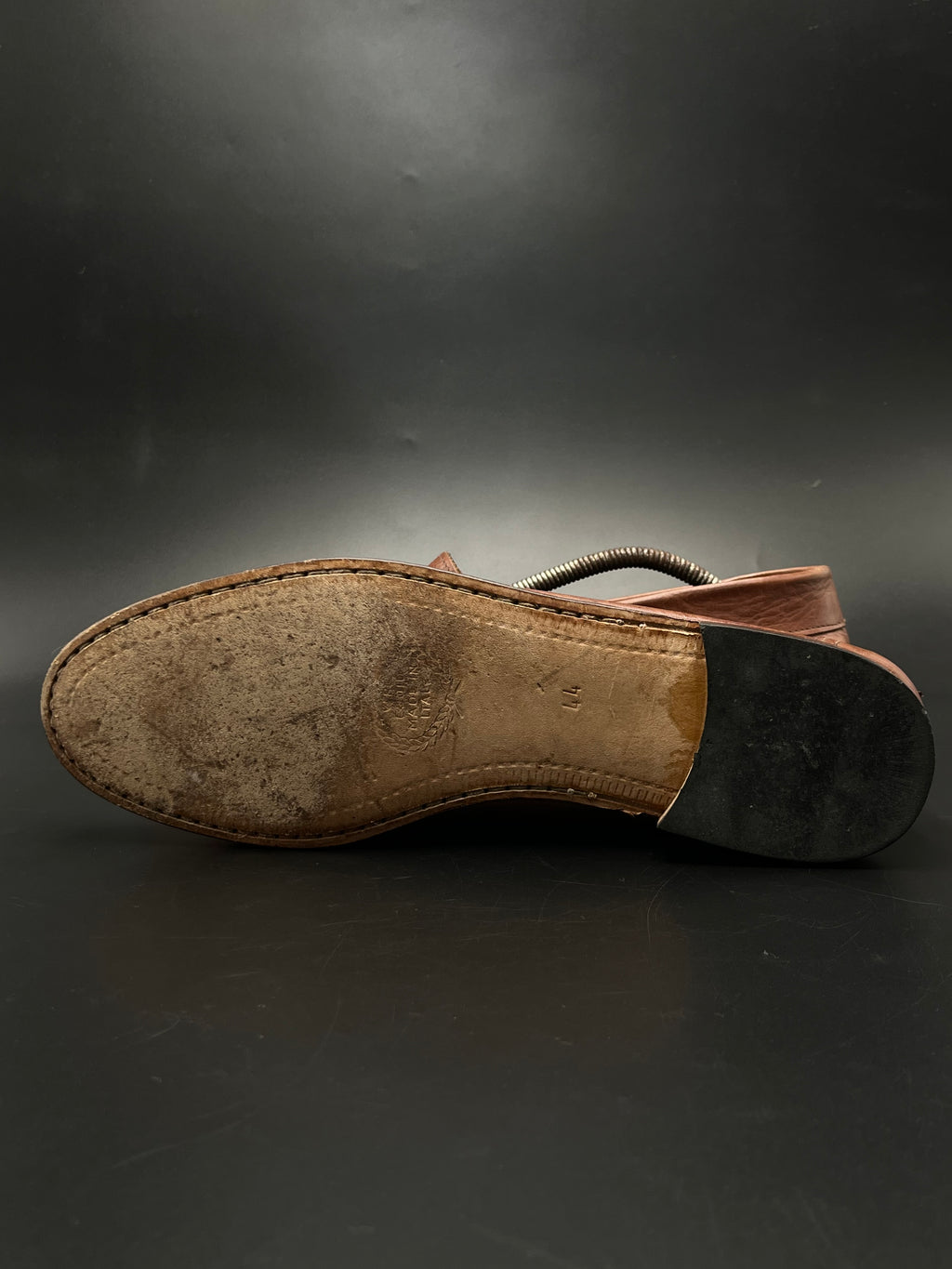 Antonio Ferri Brown Woven Leather Loafers
