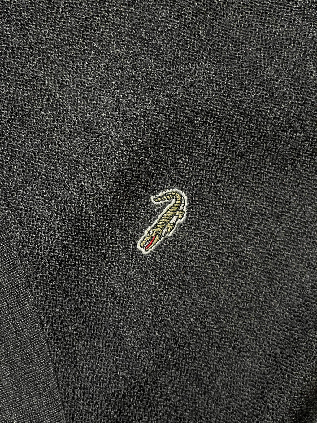 Crocodile Relaxed fit vintage wool Cardigan