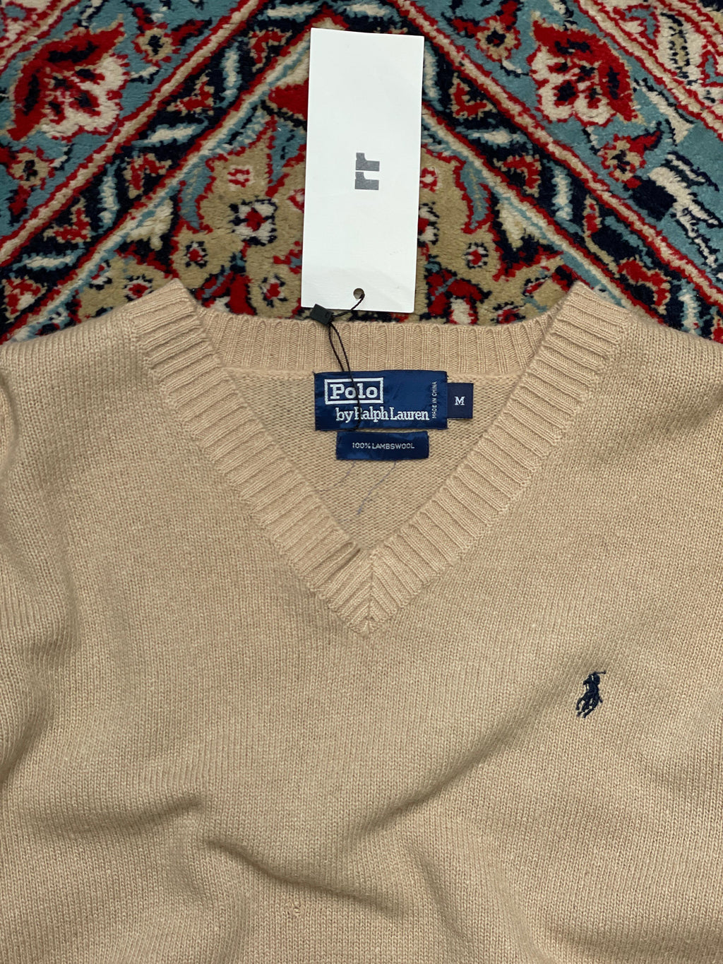 PRL PURE LAMBSWOOL V NECK SWEATER