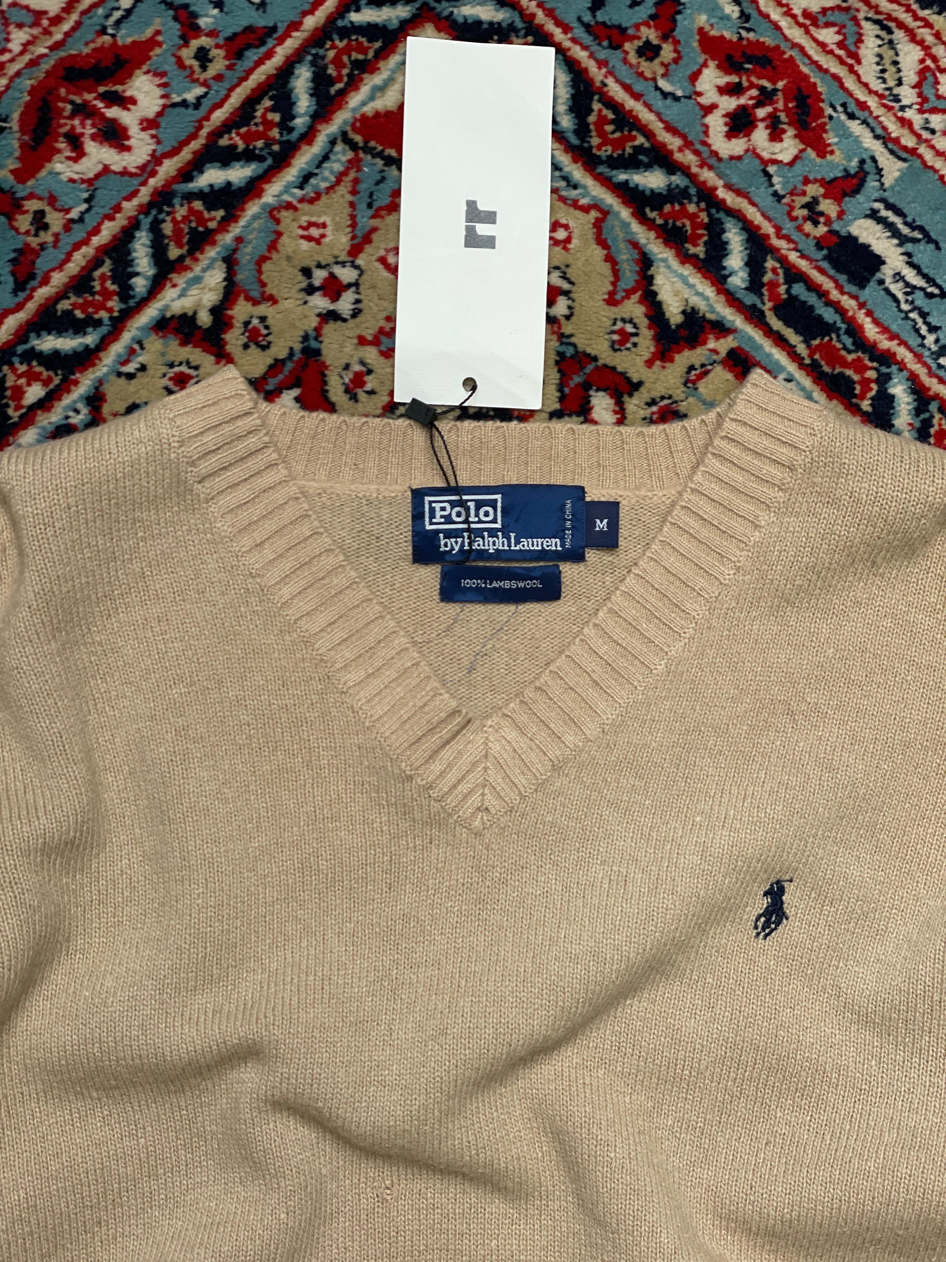PRL PURE LAMBSWOOL V NECK SWEATER
