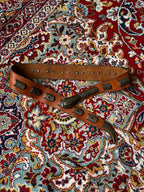 Vintage Luigi Lanatta Italian Leather Western Concho Belt