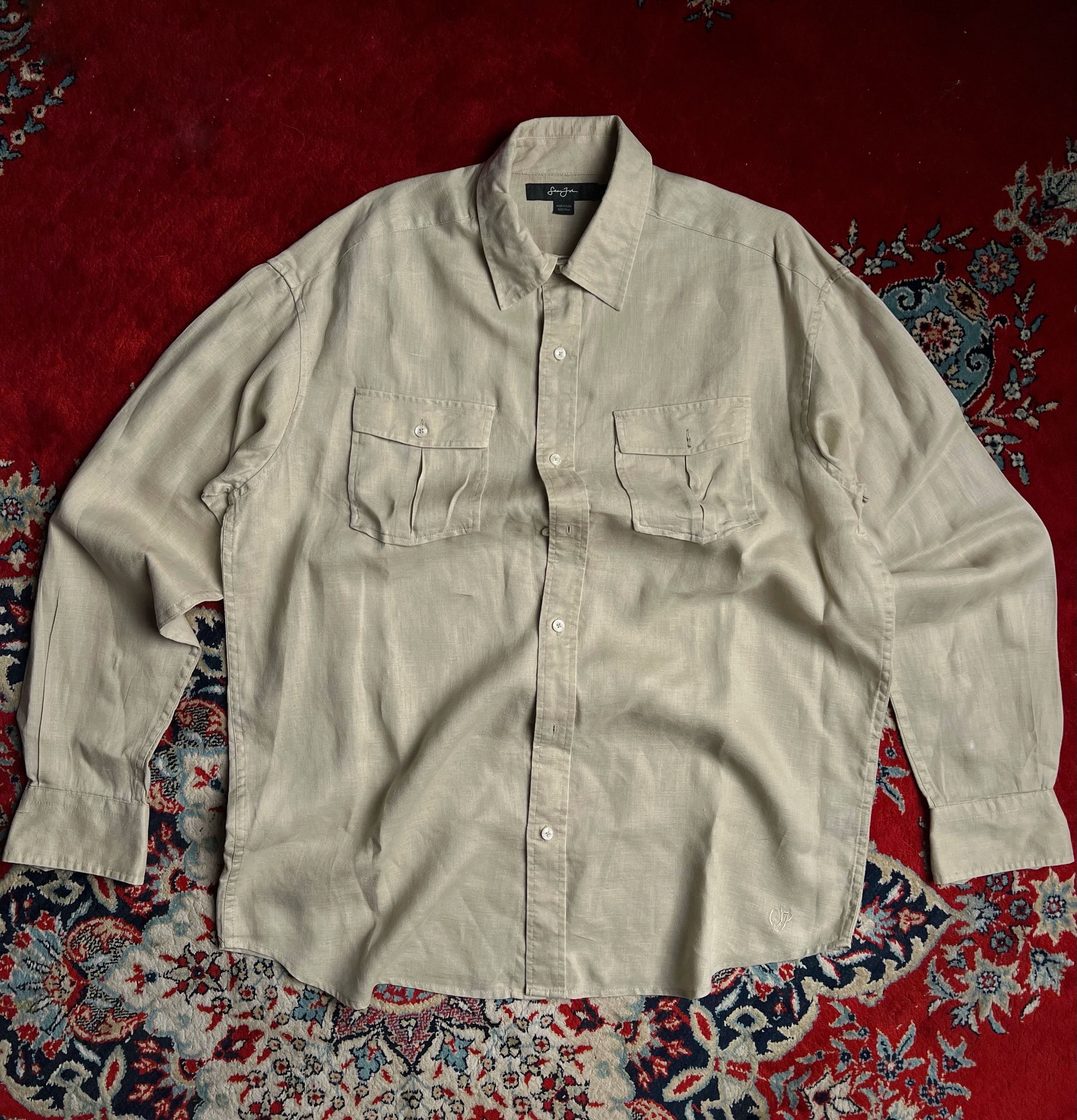 SEAN JOHN LINEN BUTTON DOWN SHIRT