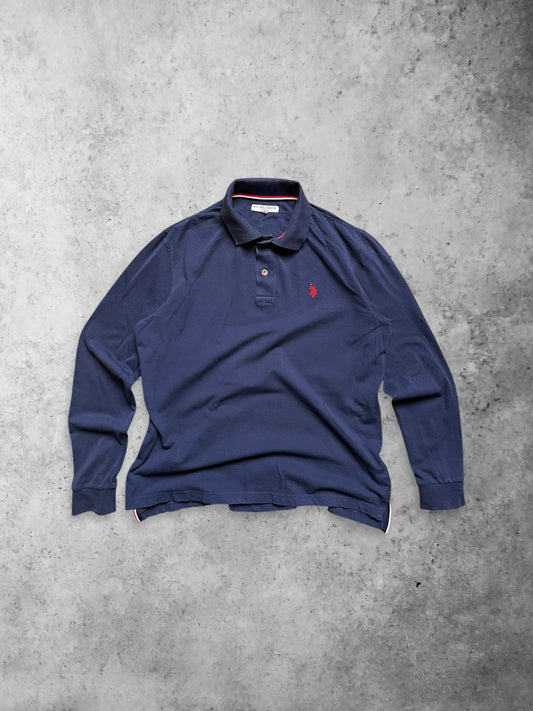 US POLO ASSOCIATION BLUE FULL SLEEVE POLO