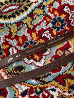 J Crew Brown Leather Double Layer Skinny Belt Silver O-Ring