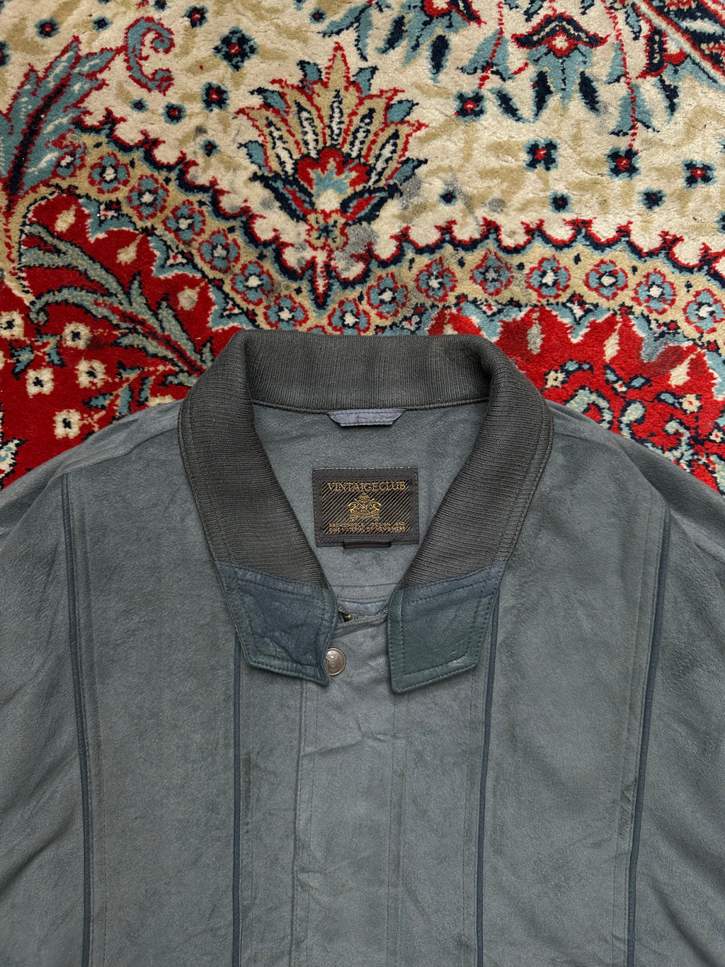 VINTAGE CLUB RELAXED HARRINGTON SUEDE JACKET