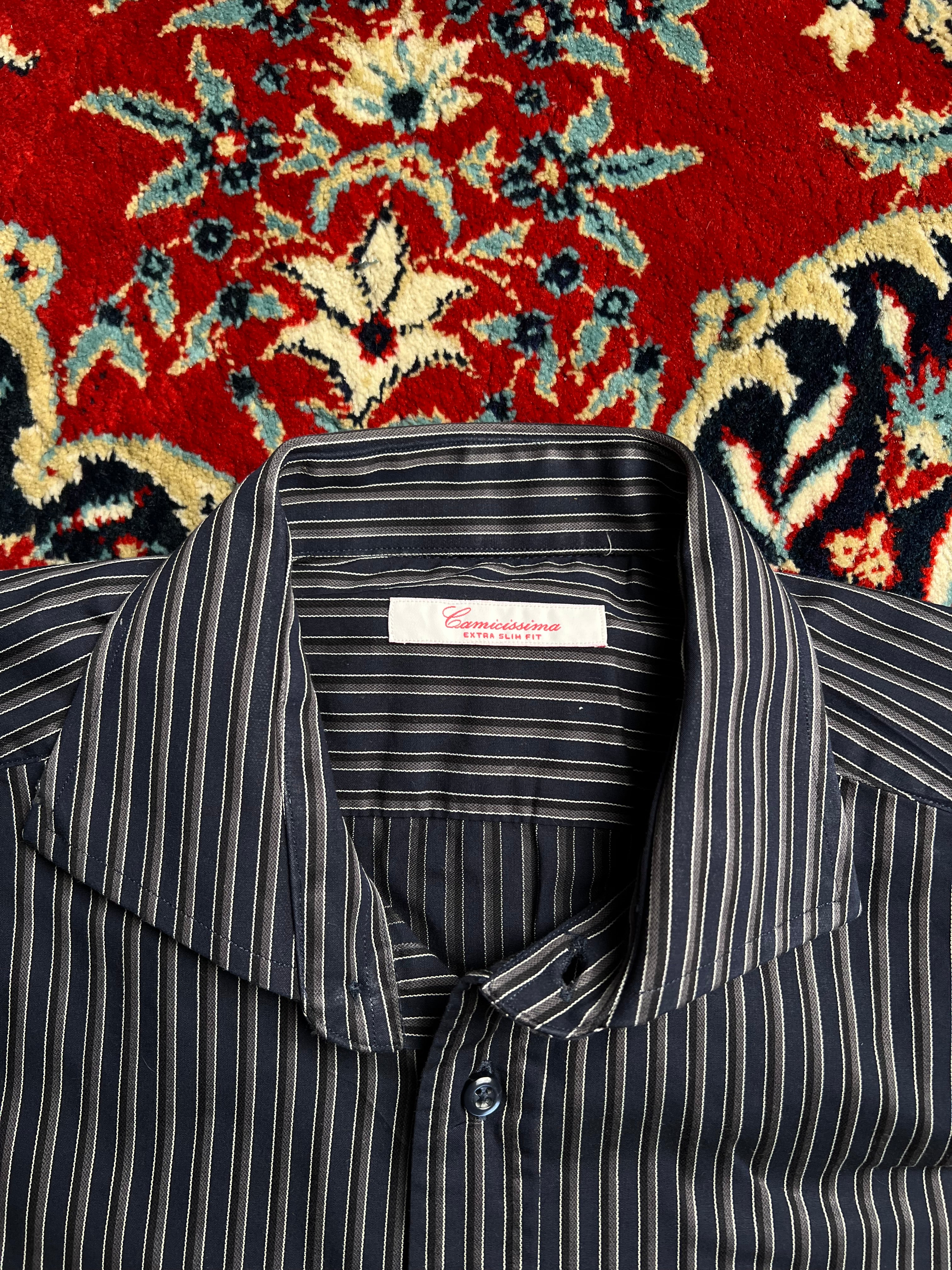 CAMICISSIMA TEXTURED BUTTON DOWN CASUAL SHIRT