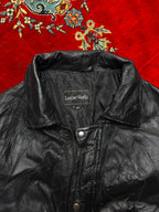 TLW Vintage Patchwork Leather Bomber Jacket