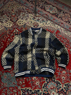 OIL RICE KNITTED RELAXED BOMBER JACKET