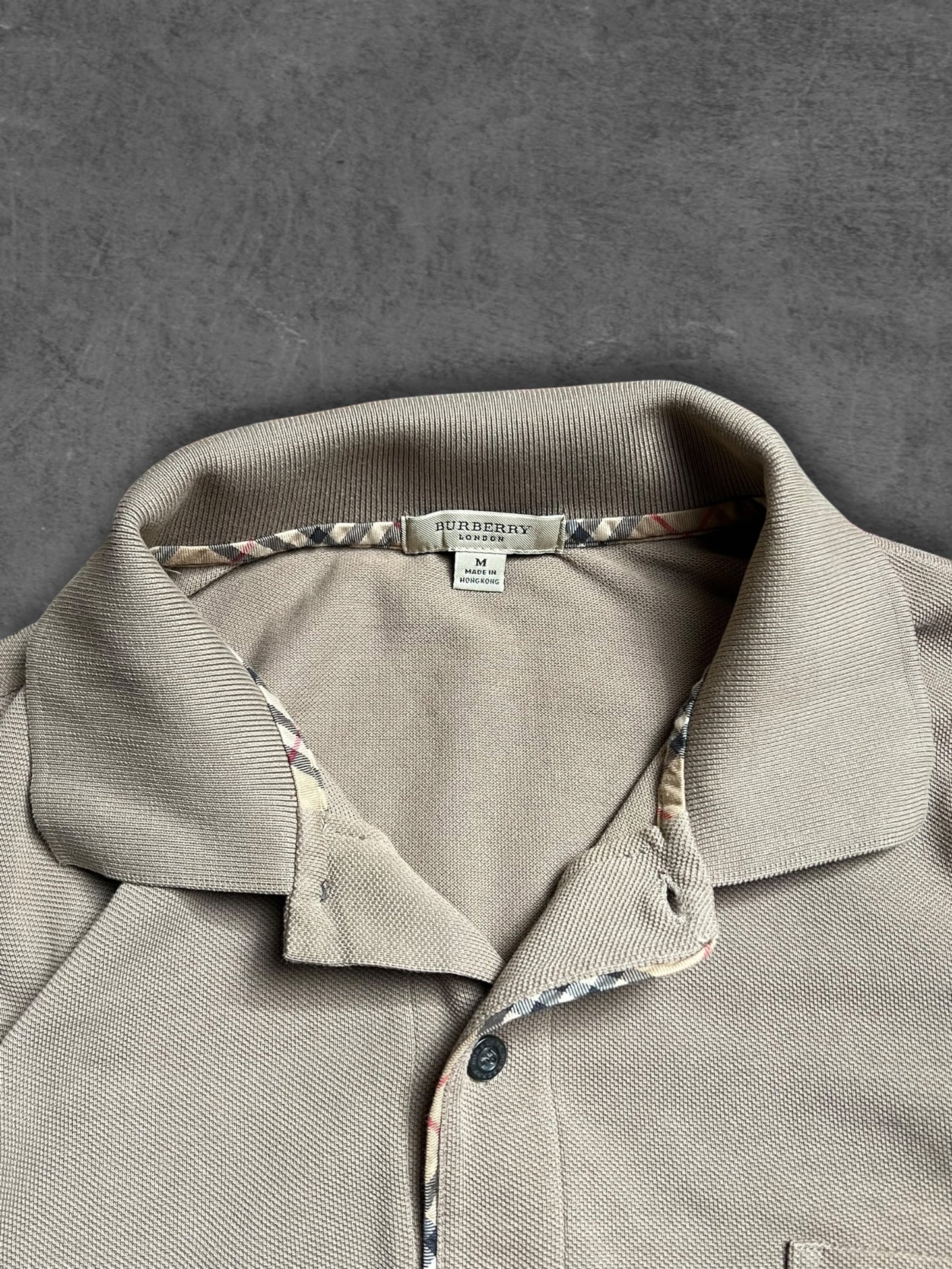 BURBERRY FULL SLEEVE CLASSIC BEIGE POLO