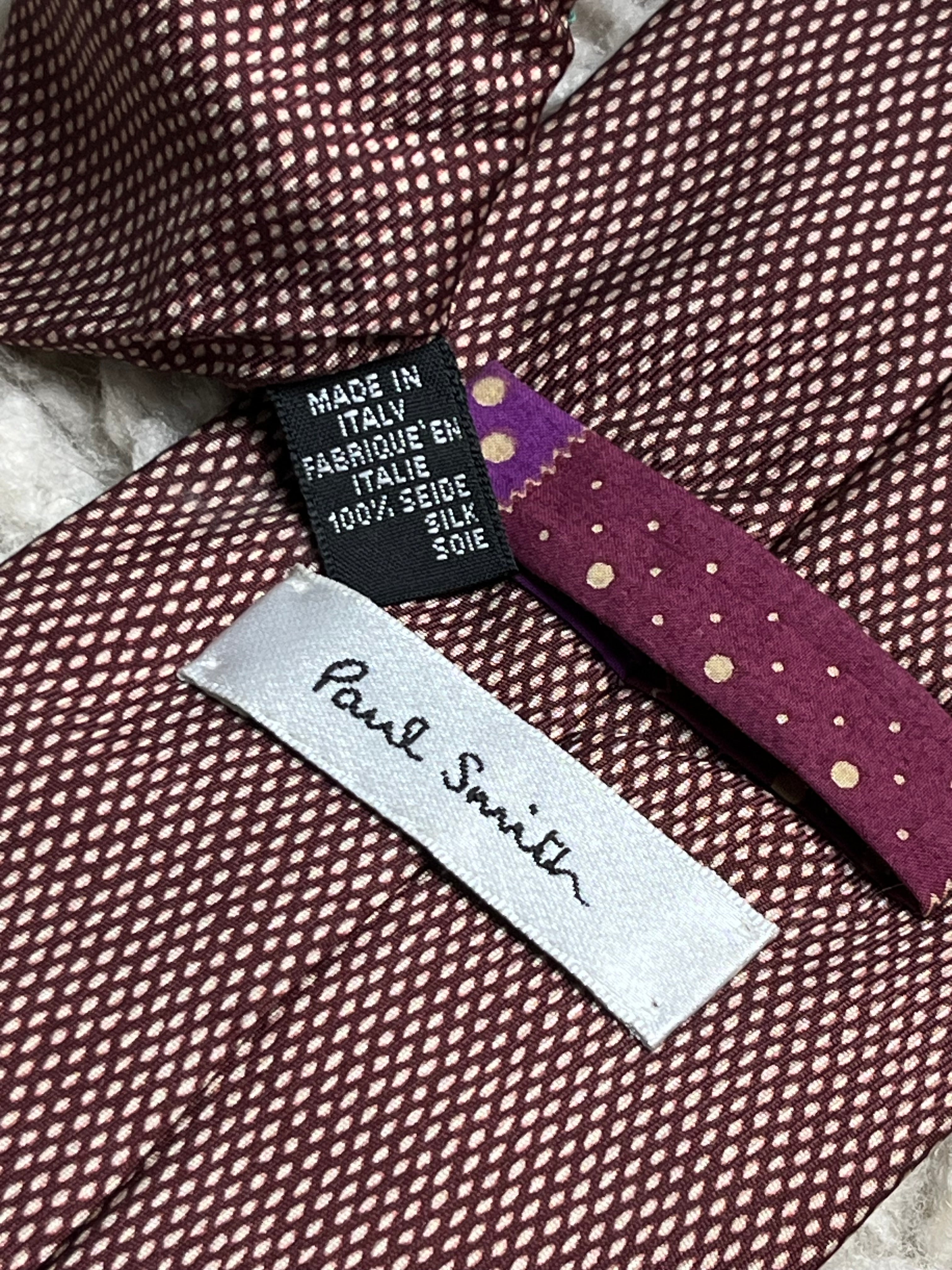 PAUL SMITH ITALIAN MADE PURA SETA SILK TIE