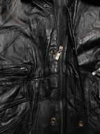 TLW Vintage Patchwork Leather Bomber Jacket