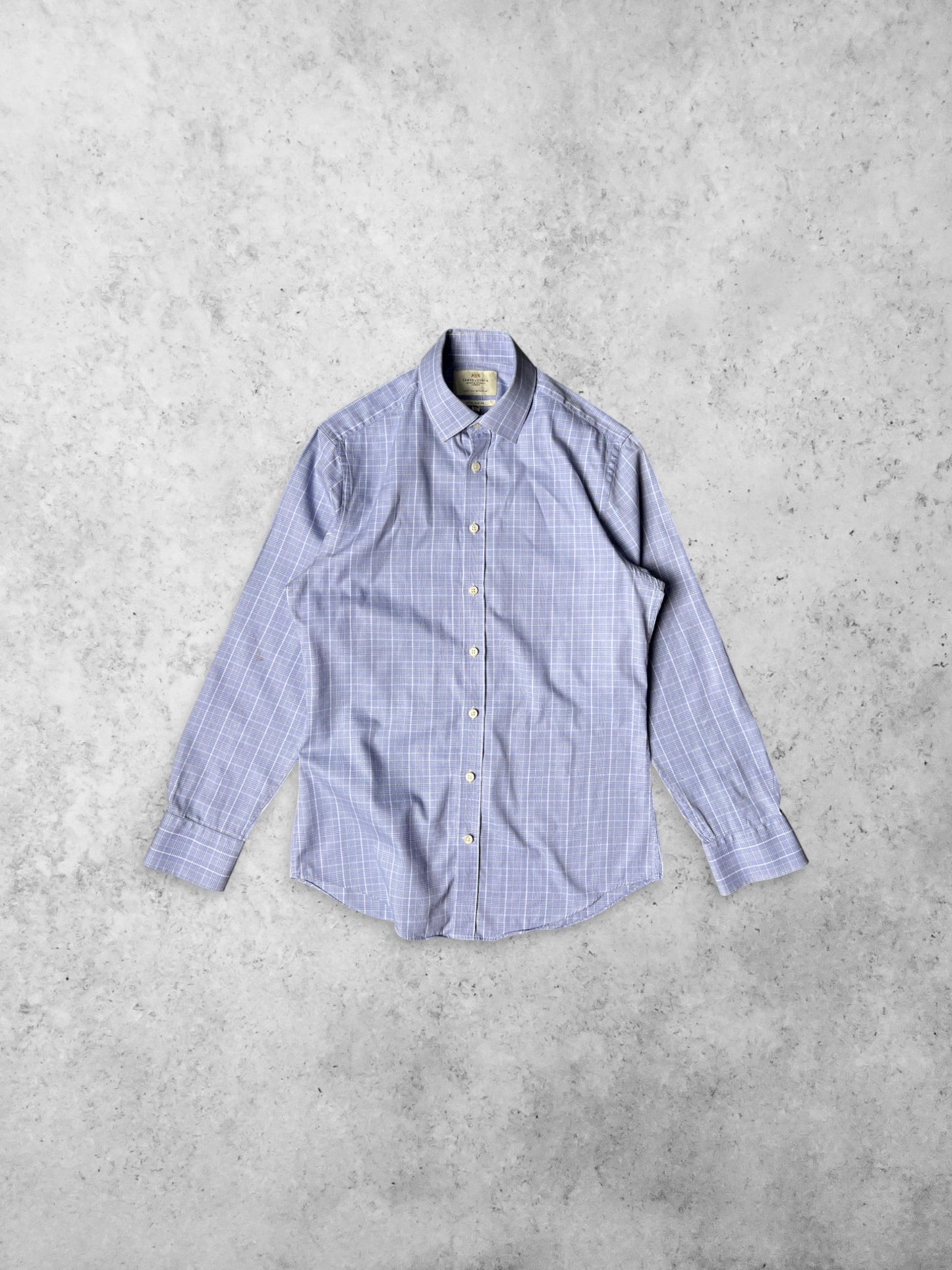 HAWES & CURTIS Luxury 2 Ply Cotton Checkered Dress Shirt