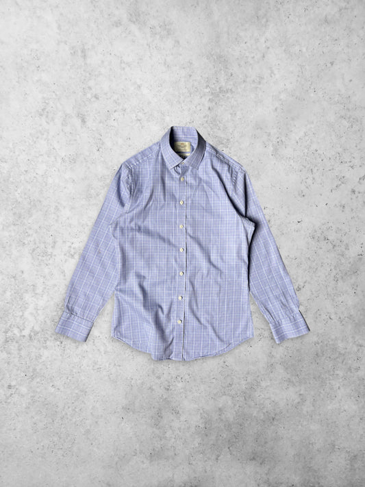HAWES & CURTIS Luxury 2 Ply Cotton Checkered Dress Shirt