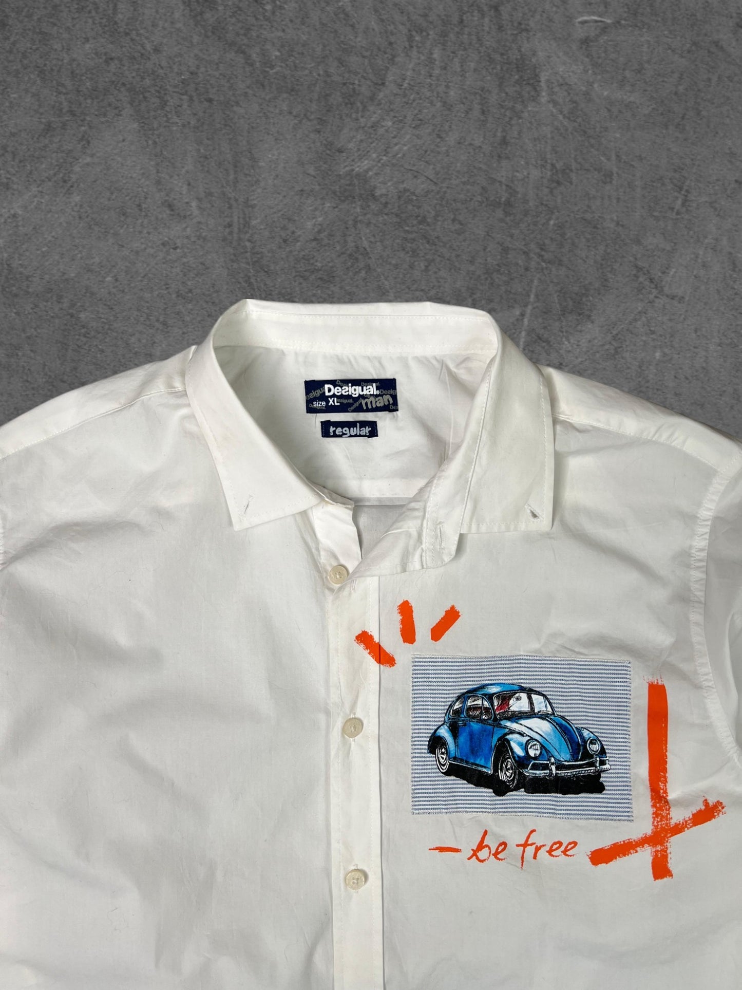 DESIGUAL PRINTED BUTTON DOWN
