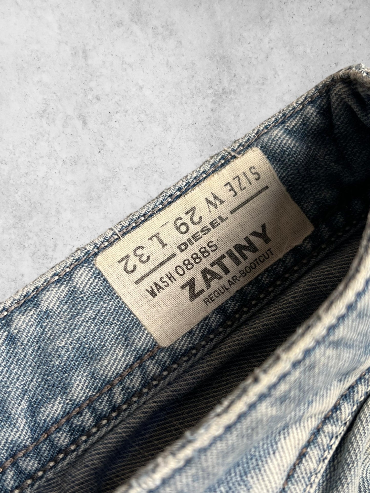 DIESEL Light Washed ZATINY Boot-Cut Denim Pants