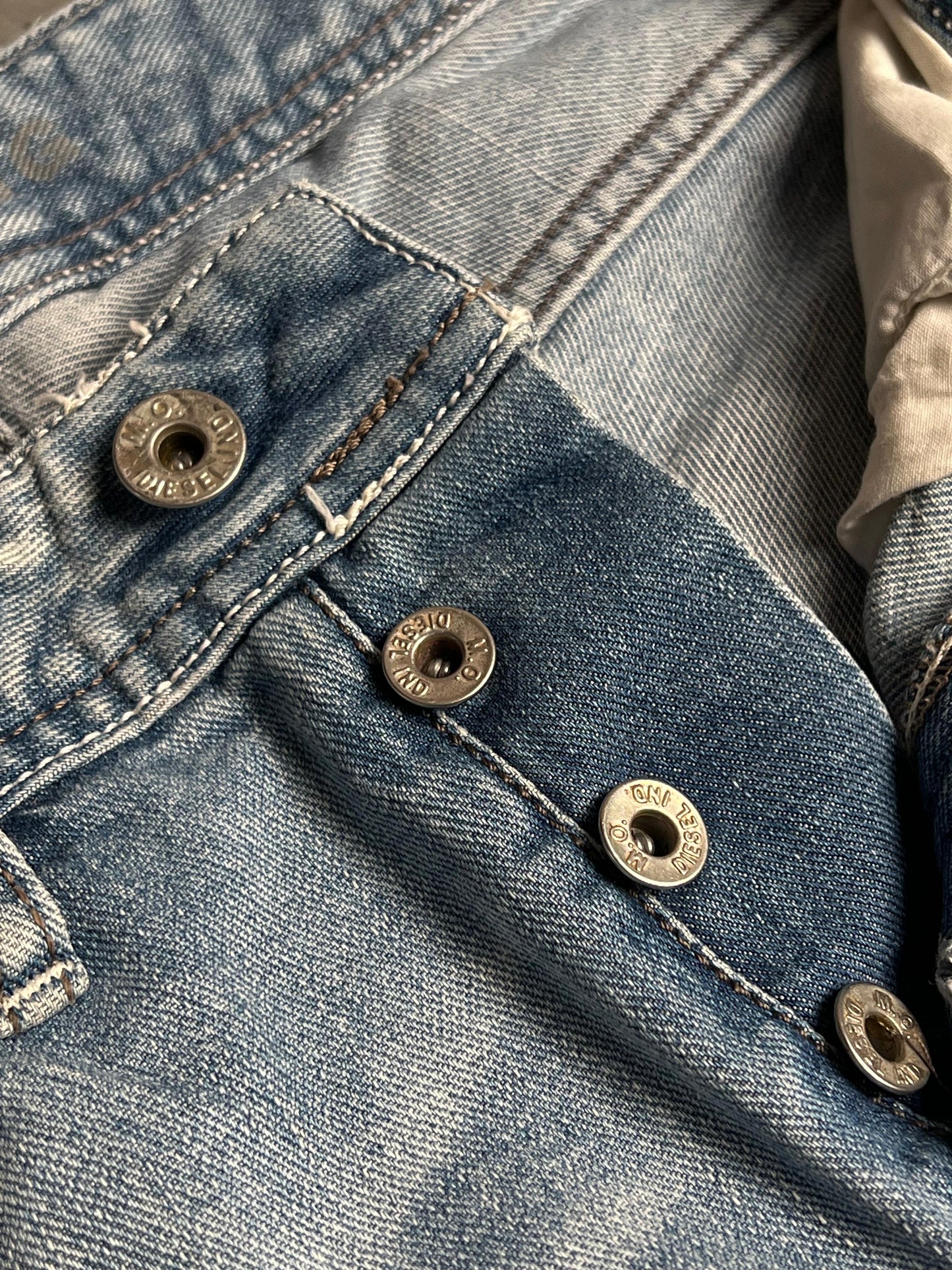 DIESEL Light Washed ZATINY Boot-Cut Denim Pants