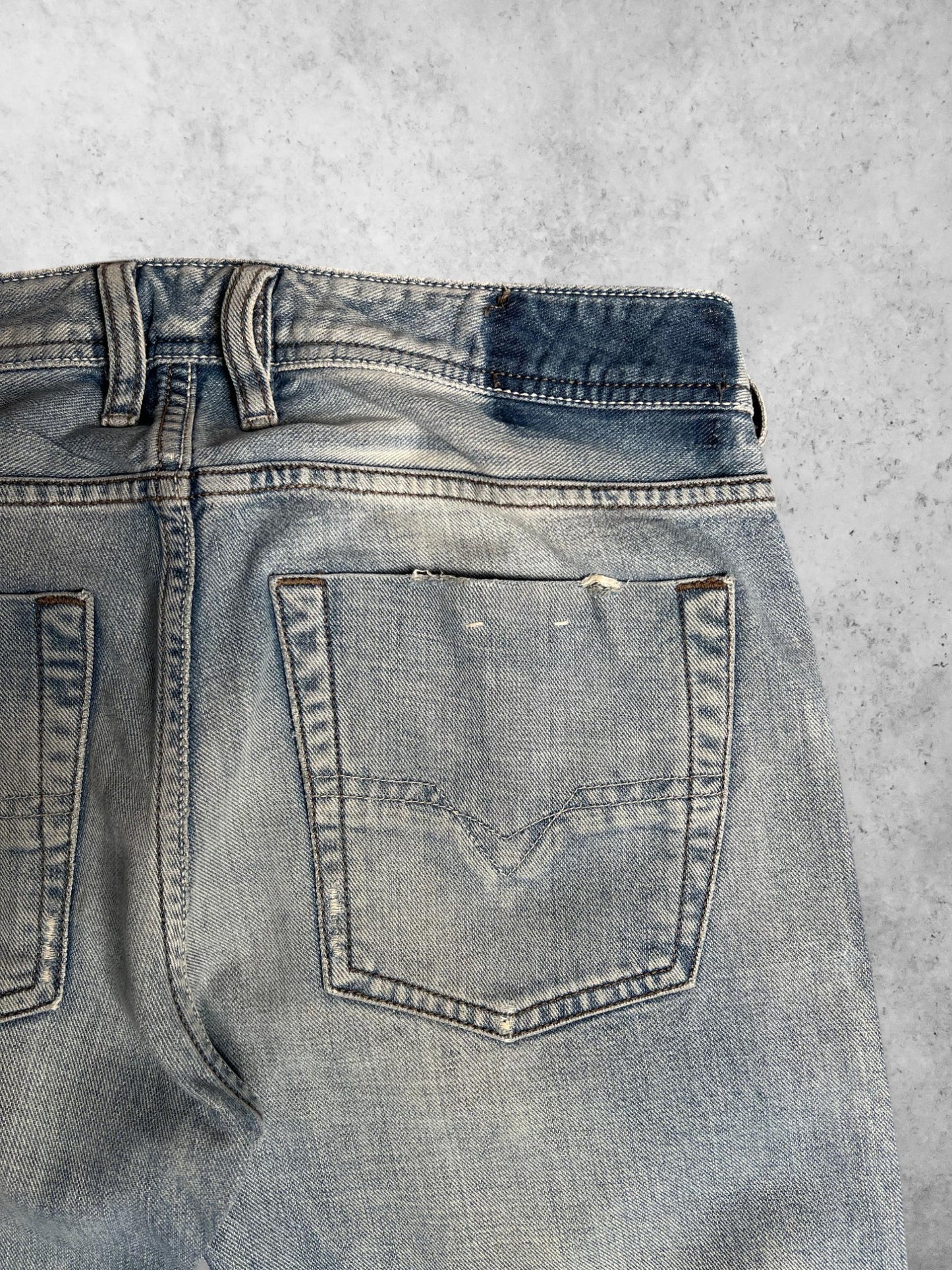 DIESEL Light Washed ZATINY Boot-Cut Denim Pants
