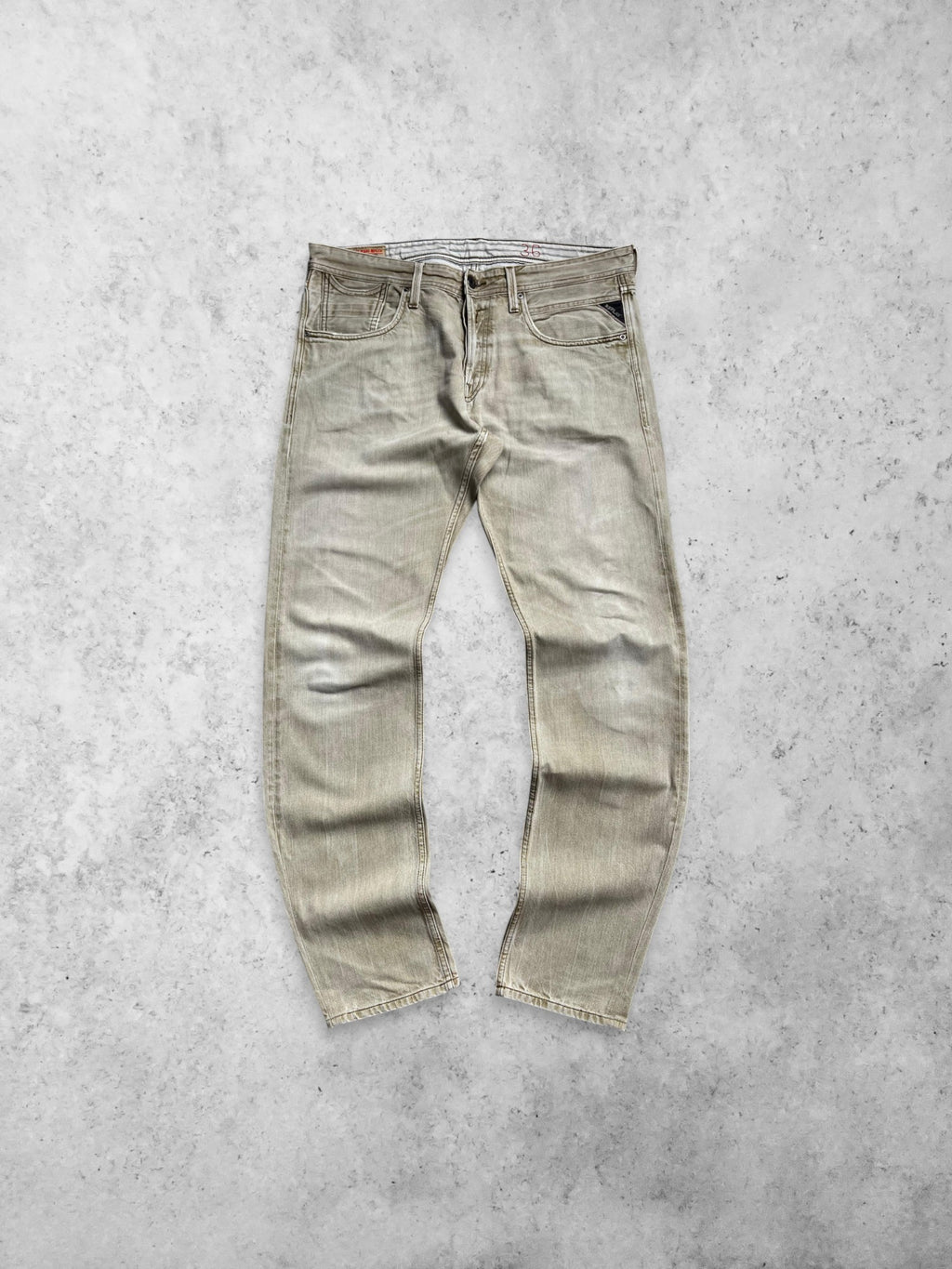 REPLAY JEANS Slim Fit Nude Denim Pants