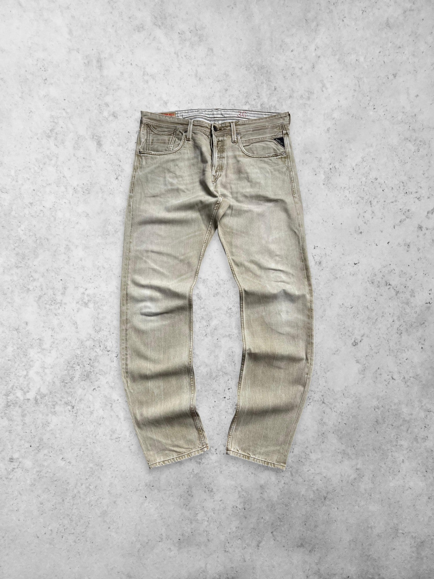 REPLAY JEANS Slim Fit Nude Denim Pants