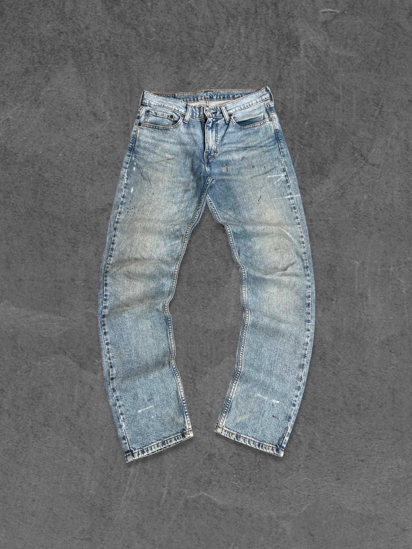 LEVI'S 511 LIGHT WASHED BLUE PAINT SPLATTER SLIM FIT PANTS