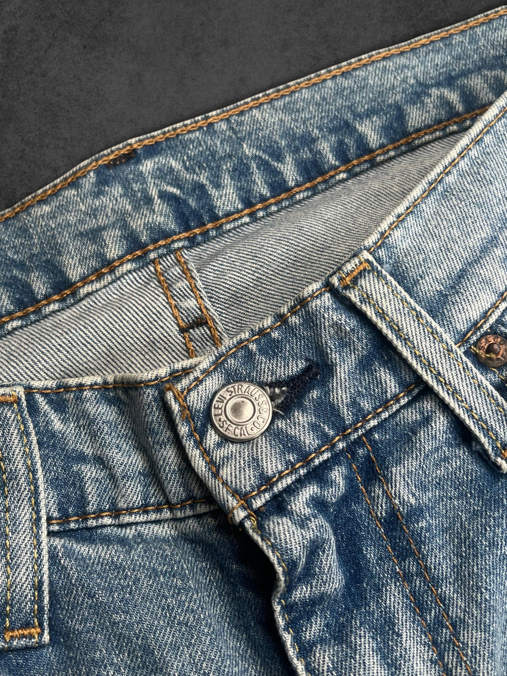 LEVI'S 511 LIGHT WASHED BLUE PAINT SPLATTER SLIM FIT PANTS