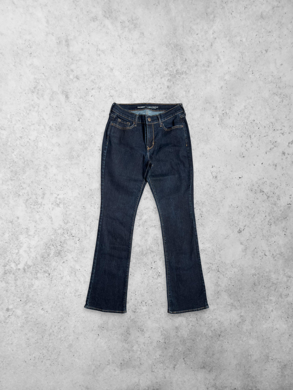 OLD NAVY WOMEN MID RISE CURVY BOOT CUT INDIGO DENIM PANTS