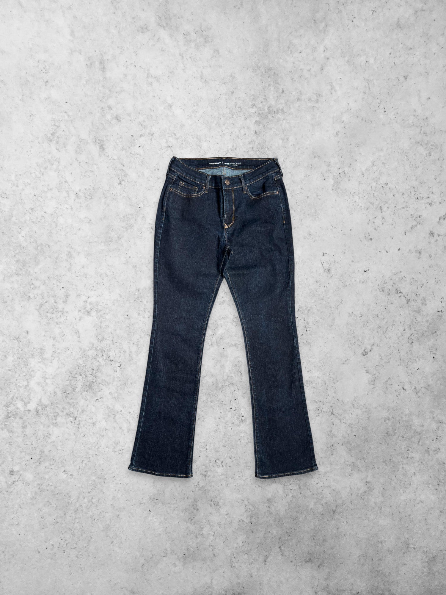 OLD NAVY WOMEN MID RISE CURVY BOOT CUT INDIGO DENIM PANTS