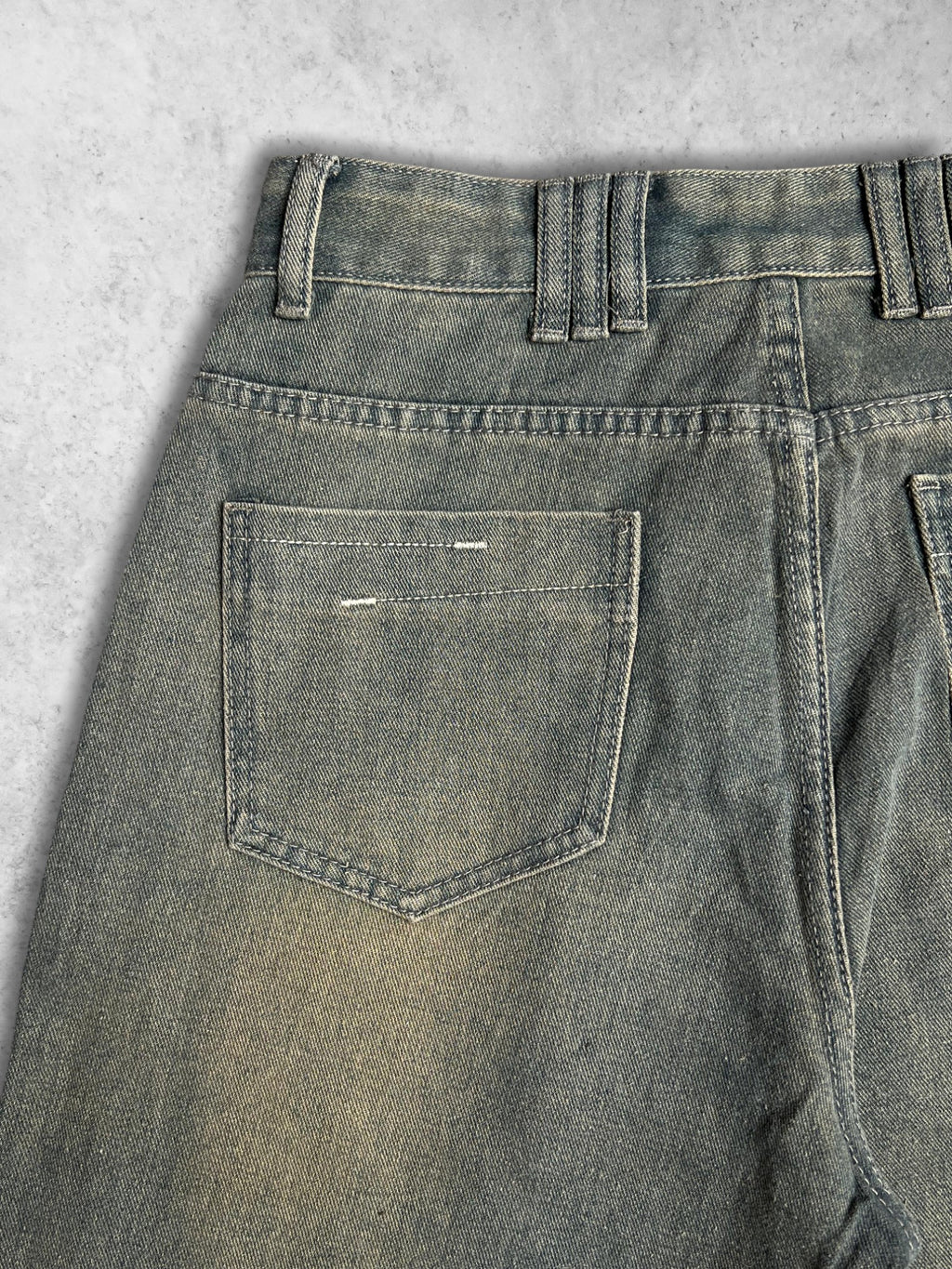 WOMEN VINTAGE BAGGY LIGHT BLUE WASHED DENIM PANTS