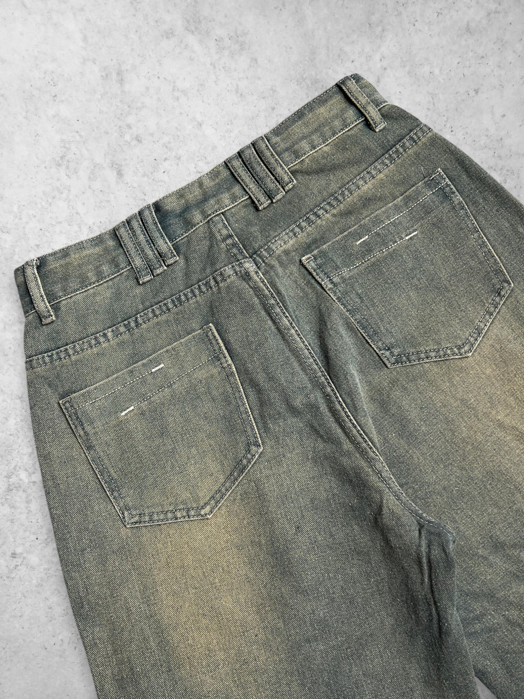 WOMEN VINTAGE BAGGY LIGHT BLUE WASHED DENIM PANTS