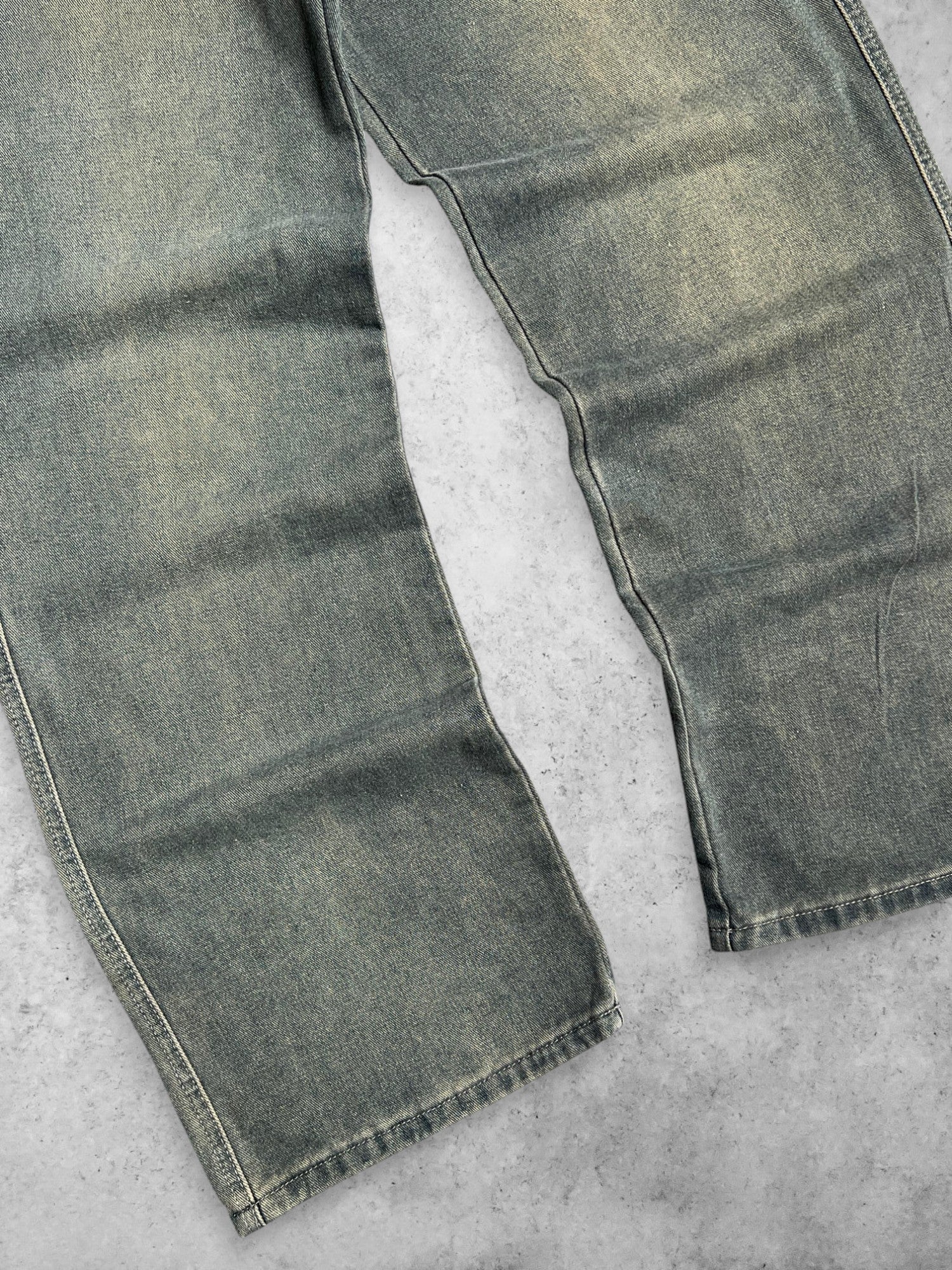 WOMEN VINTAGE BAGGY LIGHT BLUE WASHED DENIM PANTS