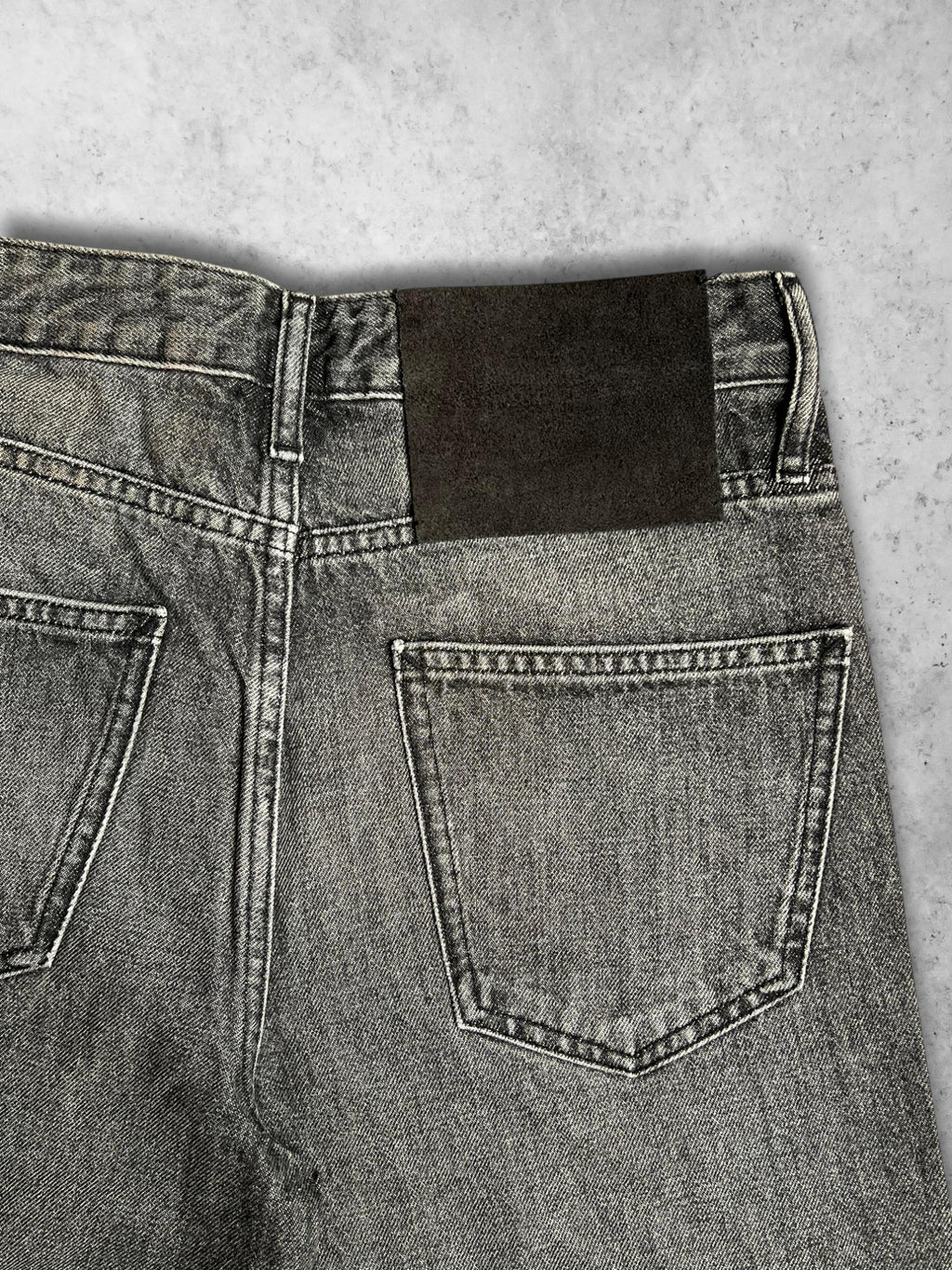 WOMEN BAGGY GREY WASHED DENIM PANTS