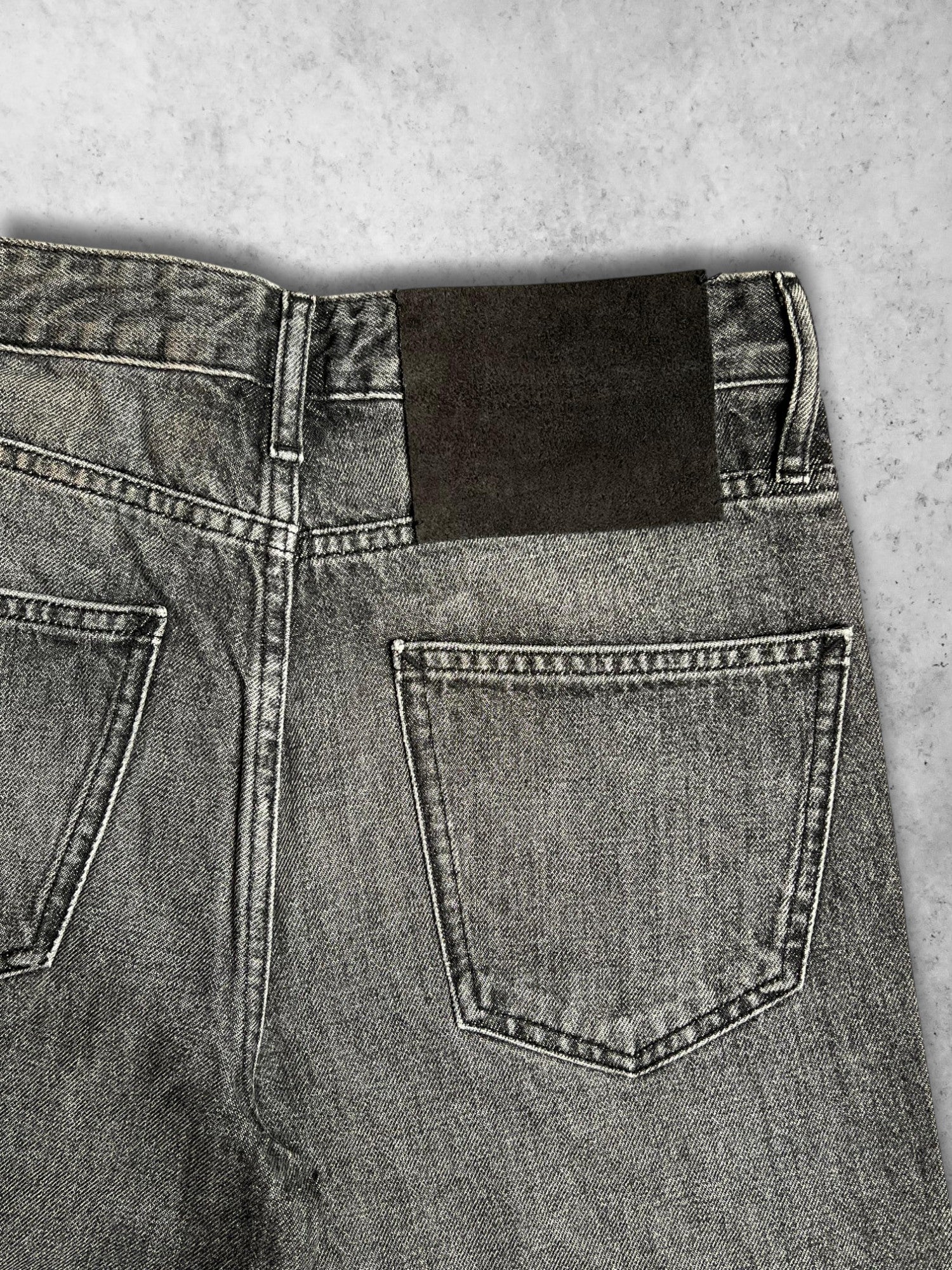 WOMEN BAGGY GREY WASHED DENIM PANTS