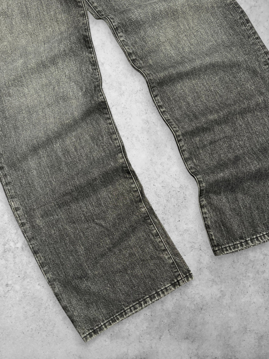 WOMEN BAGGY GREY WASHED DENIM PANTS