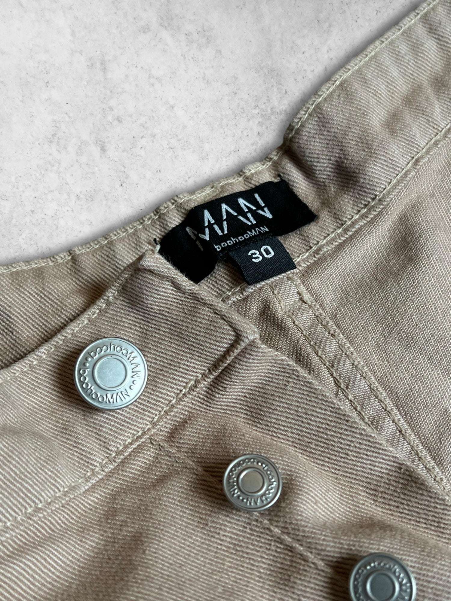 BOOHOO MAN PAINT SPLATTER CARPENTER JEANS