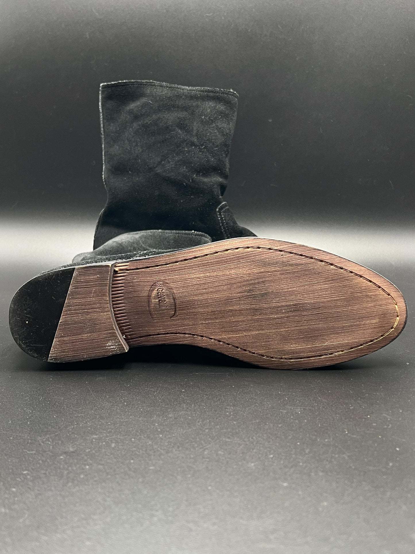 JUSTCAVALLI SUEDE LONG CHELSEA BOOTS