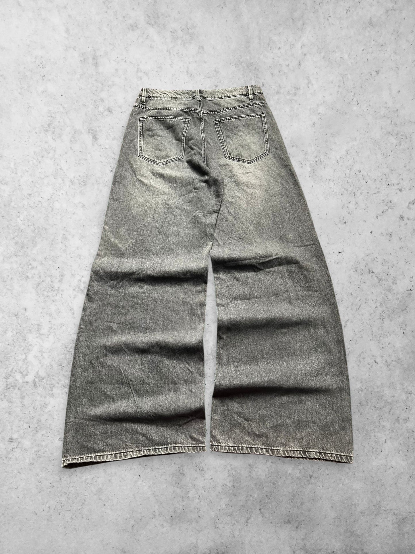LINDEX GREY SUPER BAGGY JEANS
