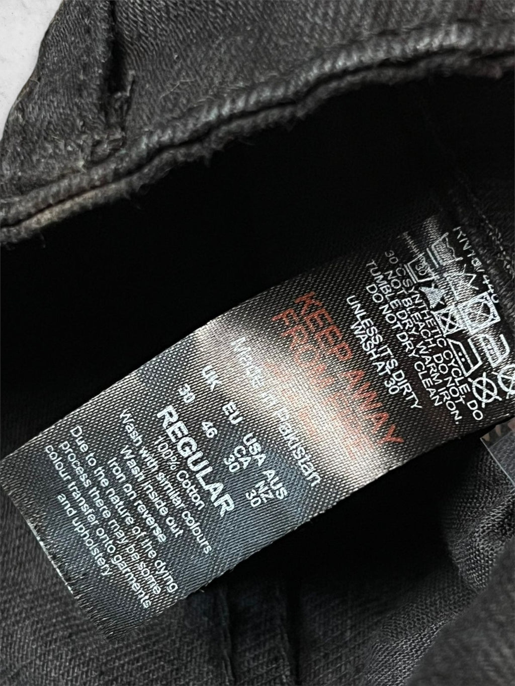 CLOCKHOUSE JET BLACK BAGGY JEANS