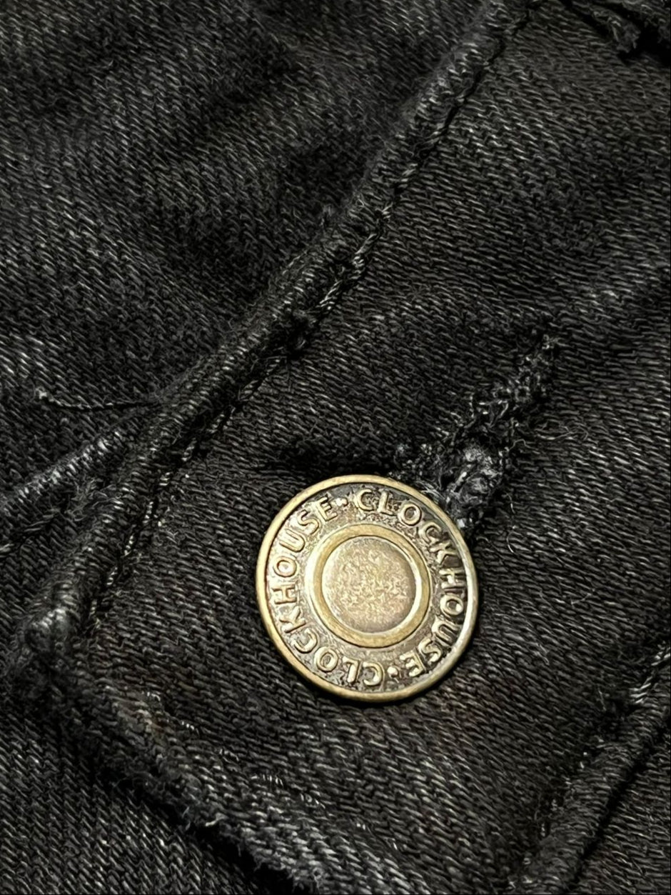 CLOCKHOUSE JET BLACK BAGGY JEANS