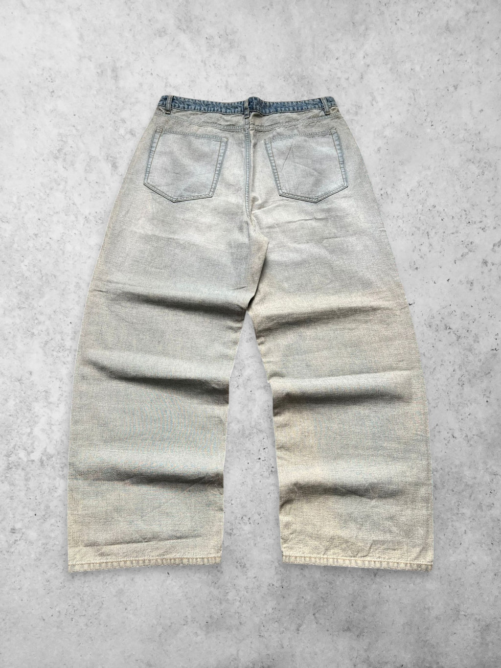 VINTAGE INSIDEOUT BLUE SUPER BAGGY JEANS