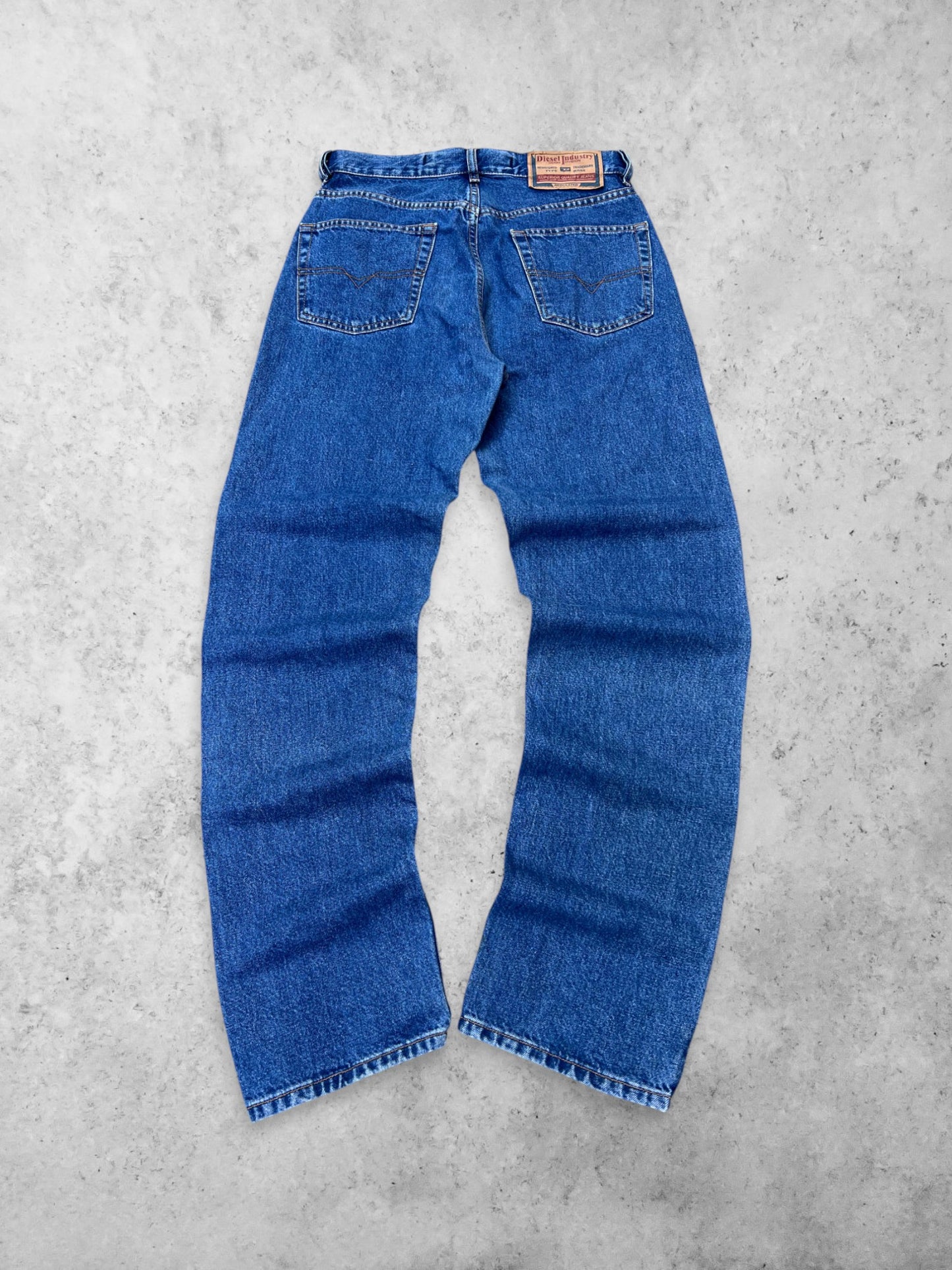 DIESEL BLUE RELAXED FIT JEANS