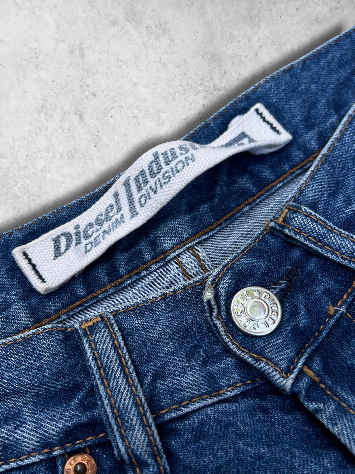 DIESEL BLUE RELAXED FIT JEANS