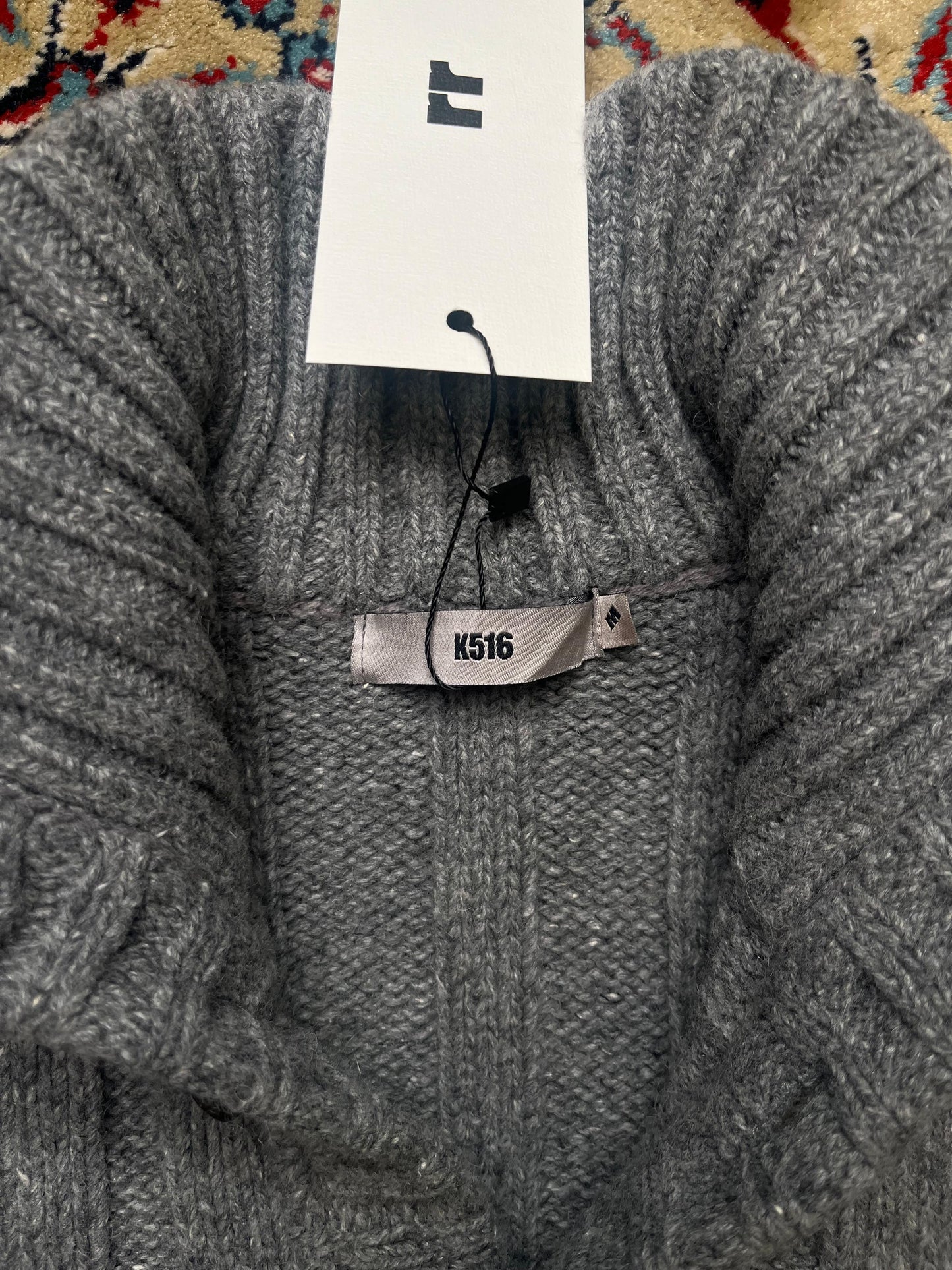 K516 Grey Button Down Sweater
