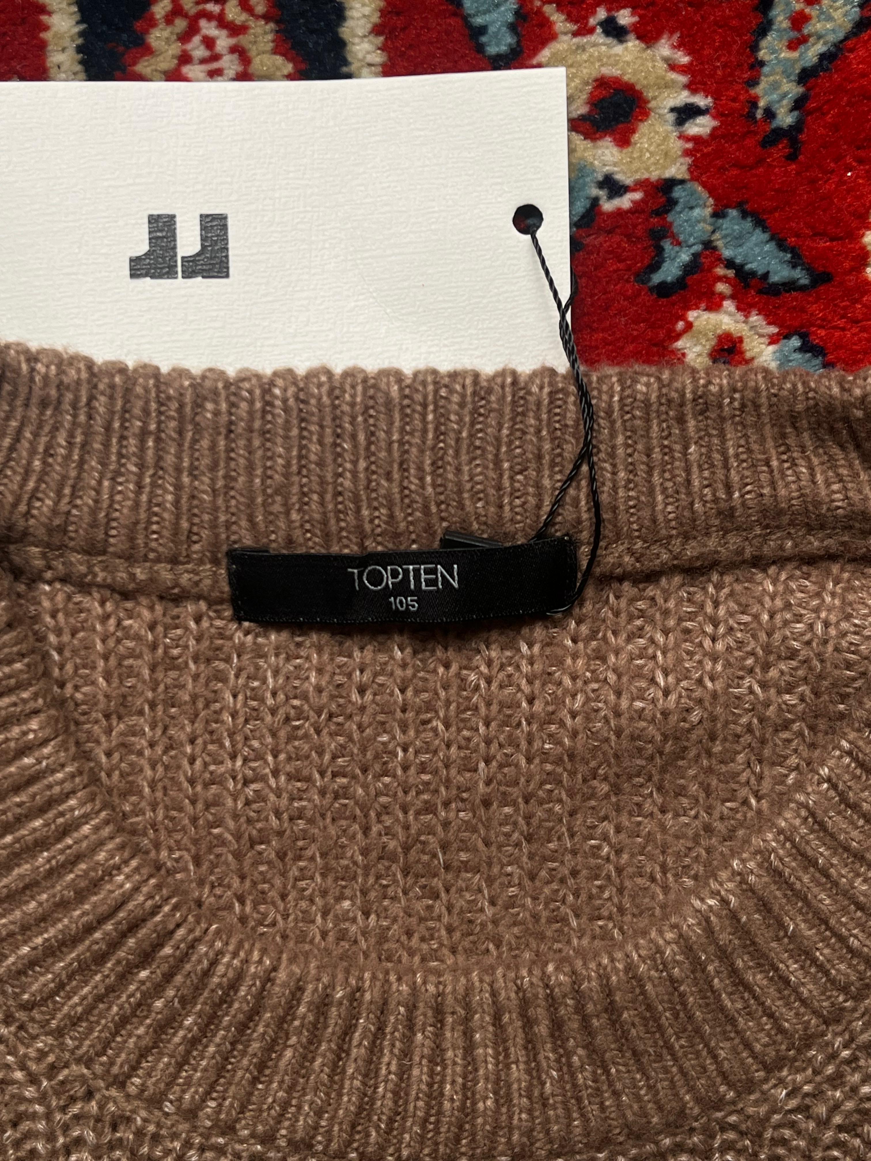 TopTen Brown Knitted Relaxed Fit Sweater