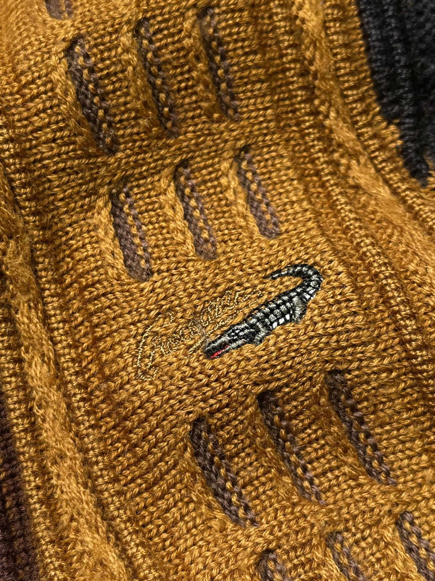 Crocodile Mustard Sweater