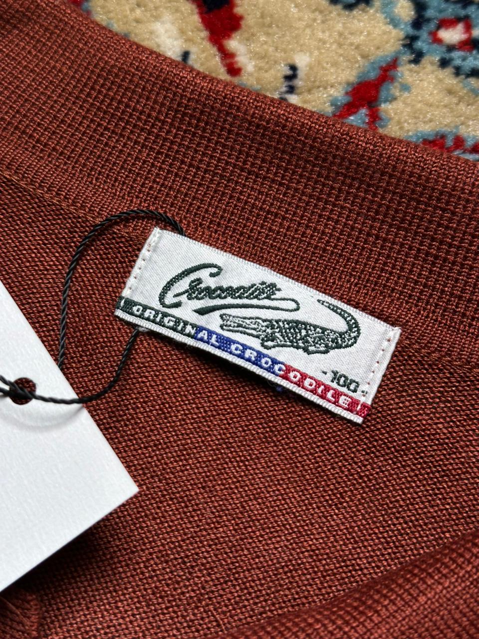 Crocodile Brown Knited Polo