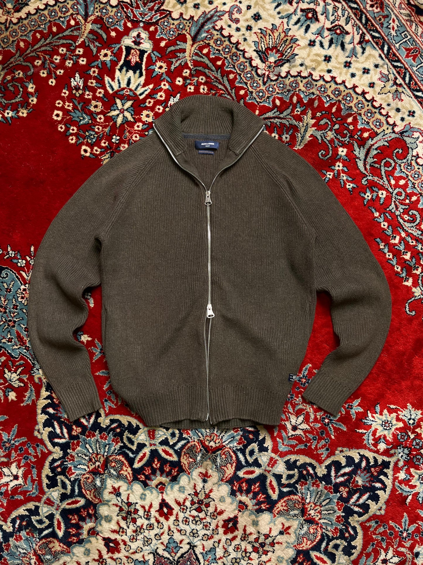 Jack and Jones Green Zipper