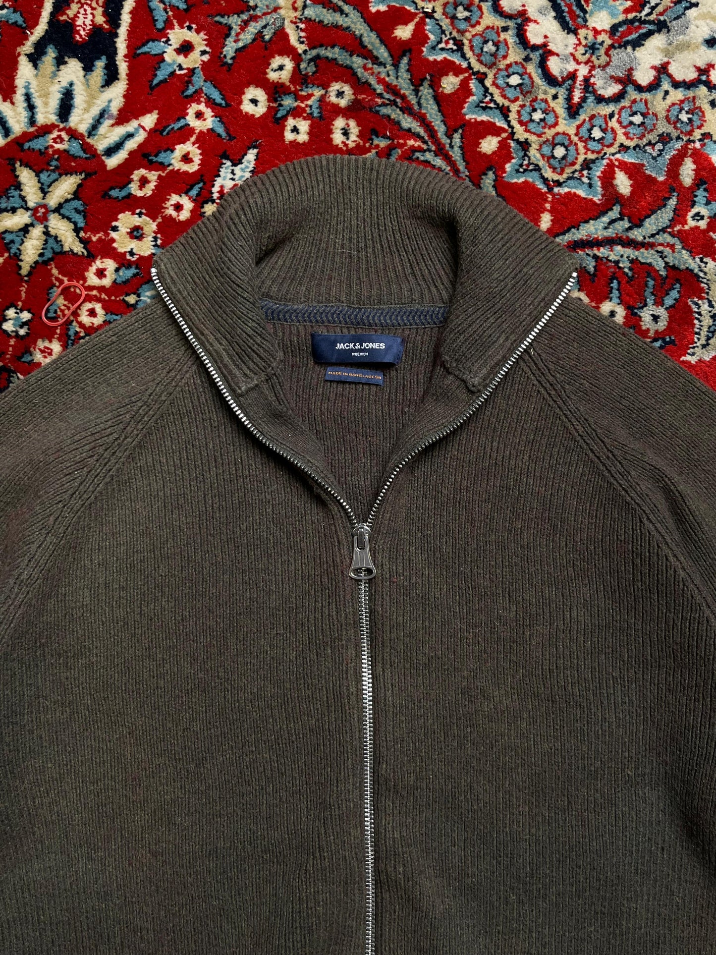 Jack and Jones Green Zipper