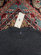 Mo Casual Grey Knitted Wool Sweater
