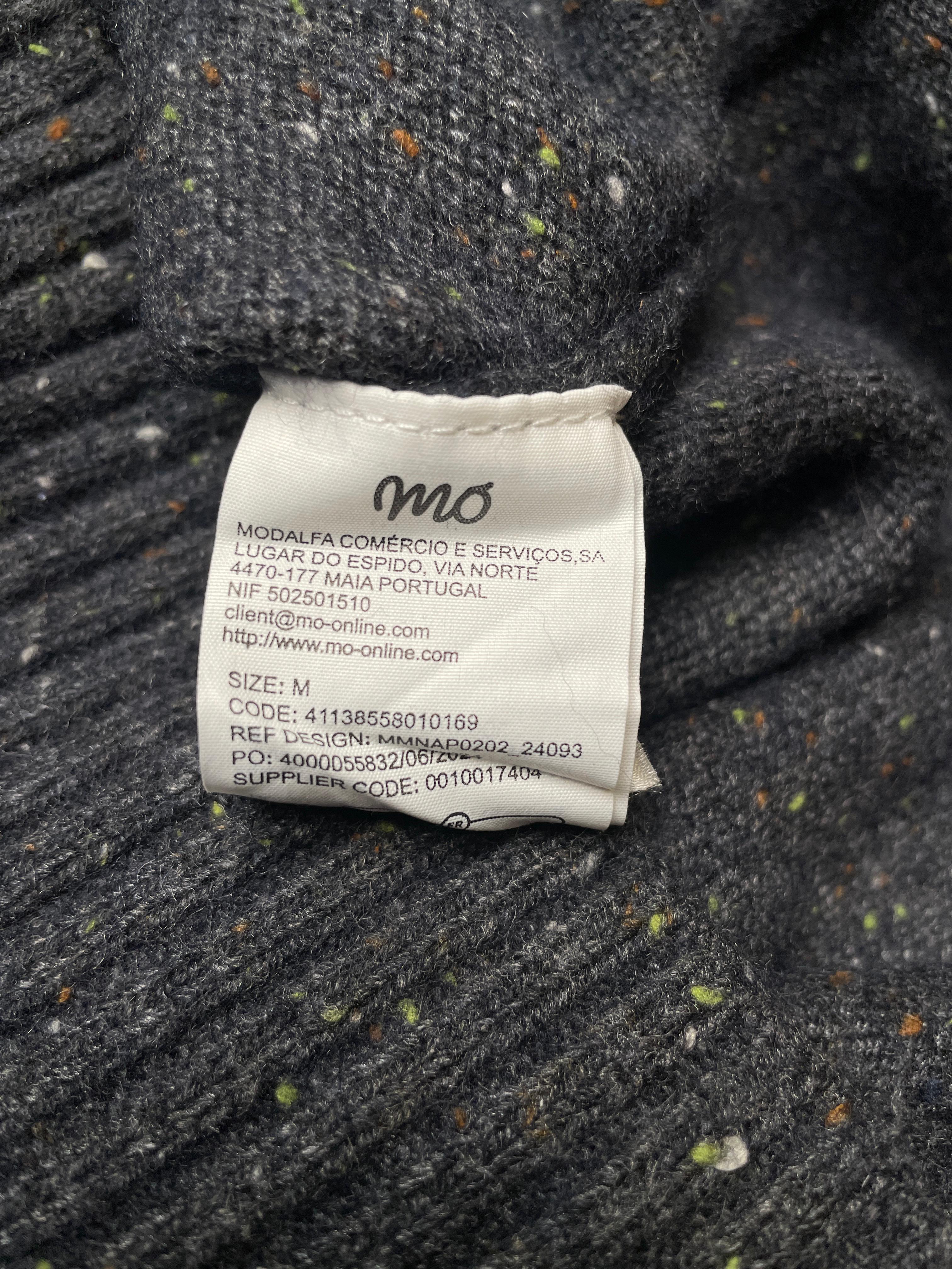 Mo Casual Grey Knitted Wool Sweater